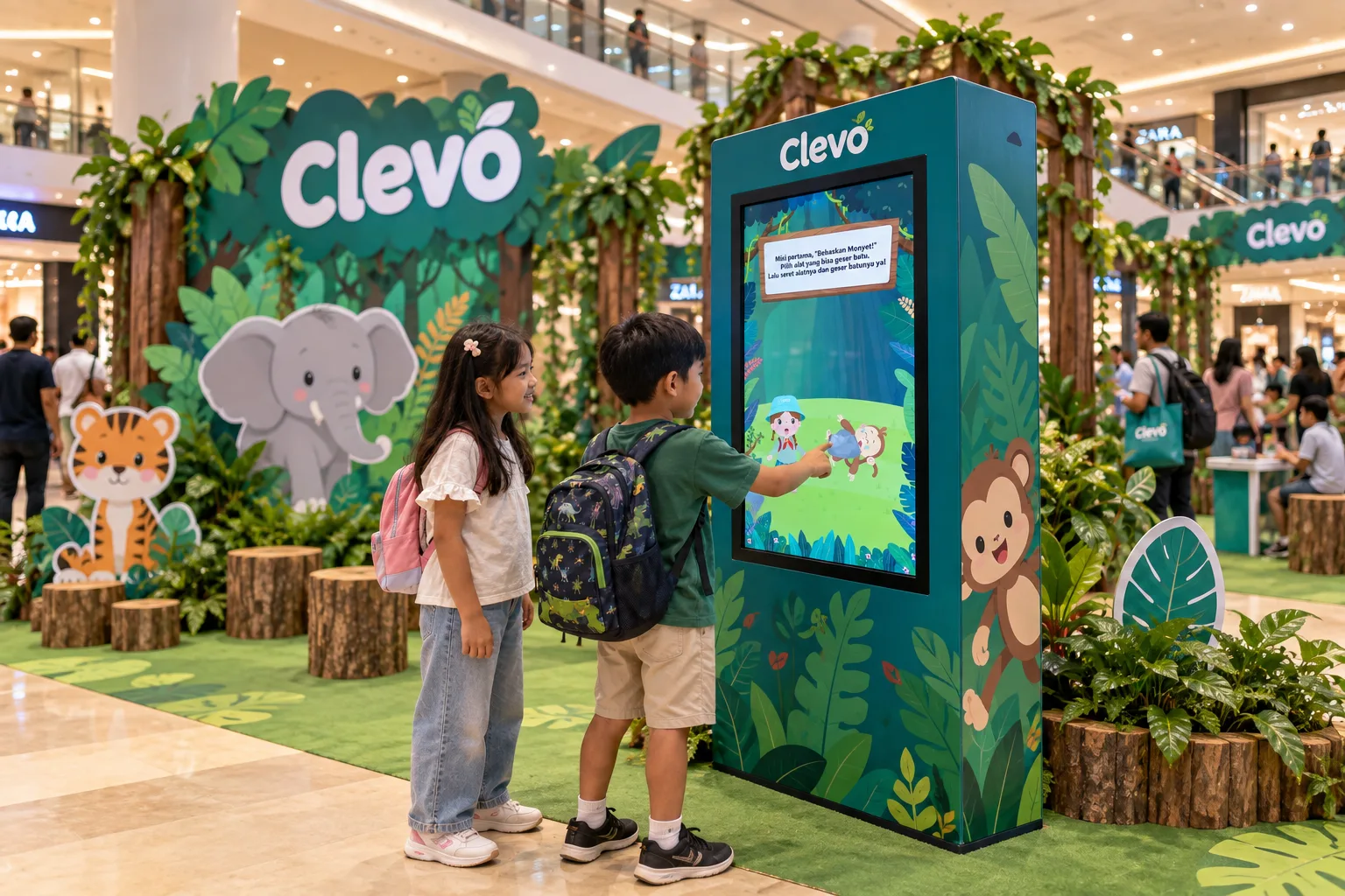 Clevo booth at the mall