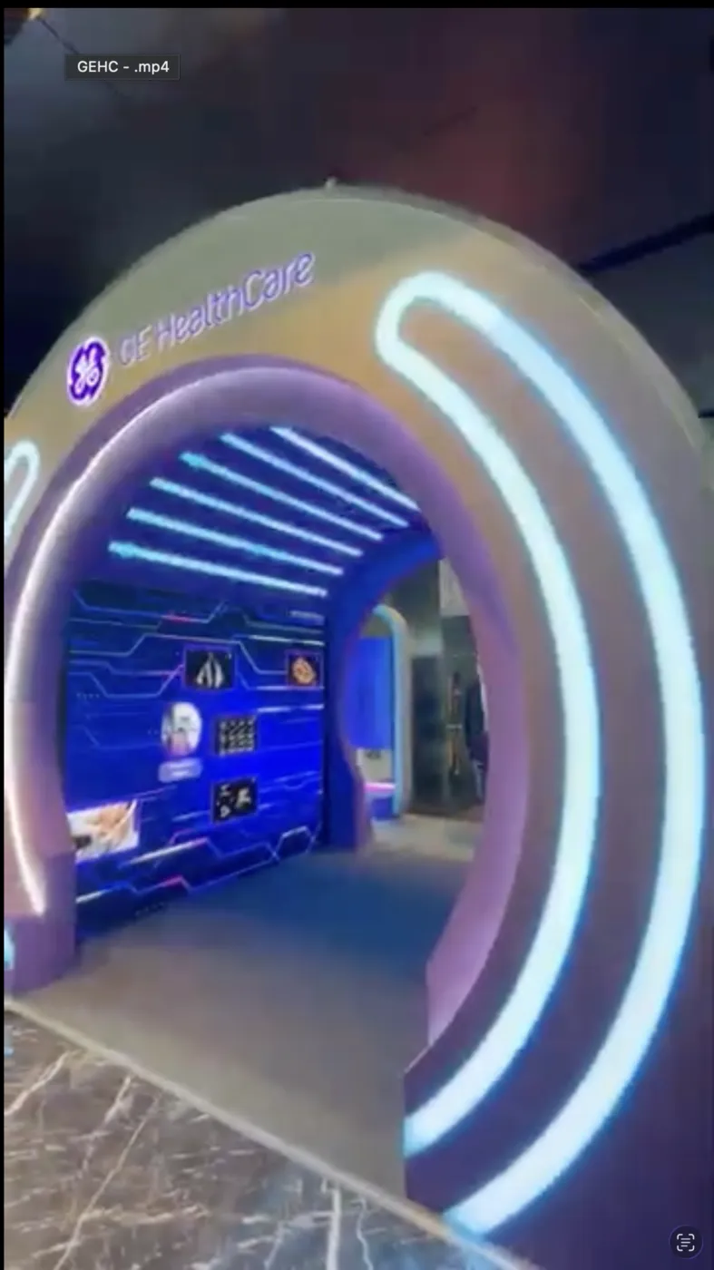 Lorong masuk event GE HealthCare