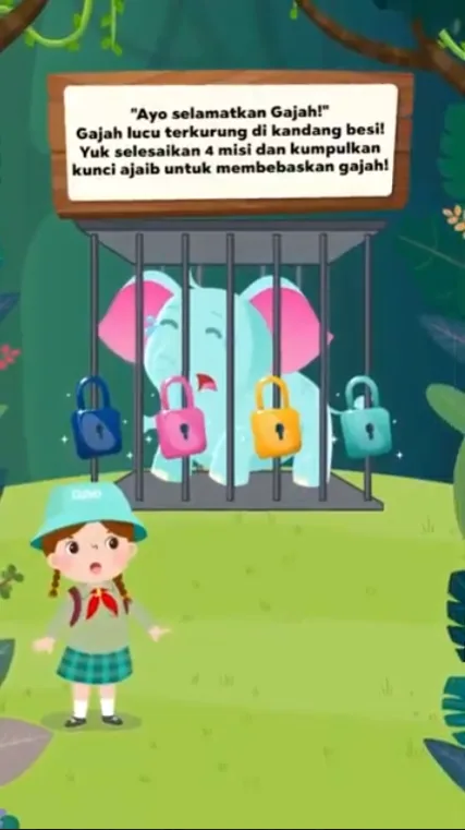 Main quest: an animal locked in a cage