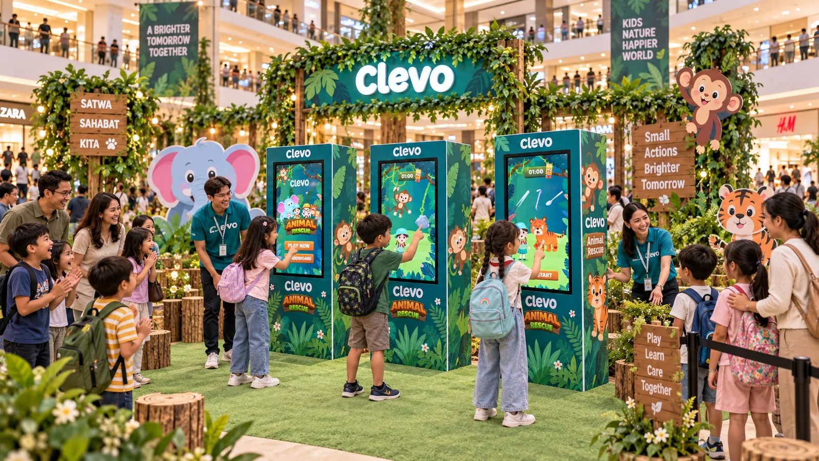 Clevo Animal Rescue booth full of visitors